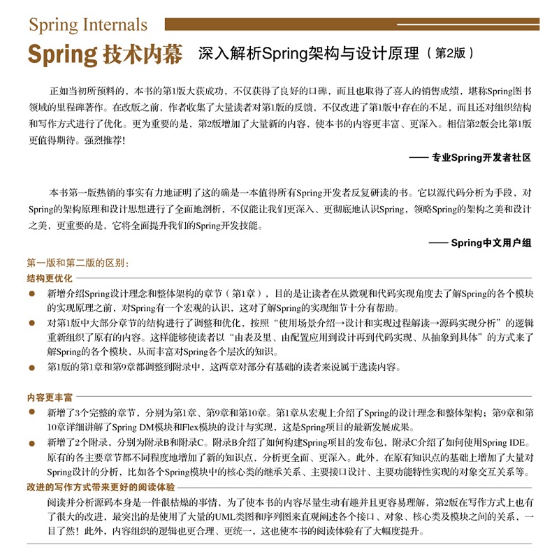 当当网 Spring技术内幕（第2版）（畅销书全新升级，Sprin 计算机网络 程序设计（新） 机械工业出版社 正版书籍 - 图1