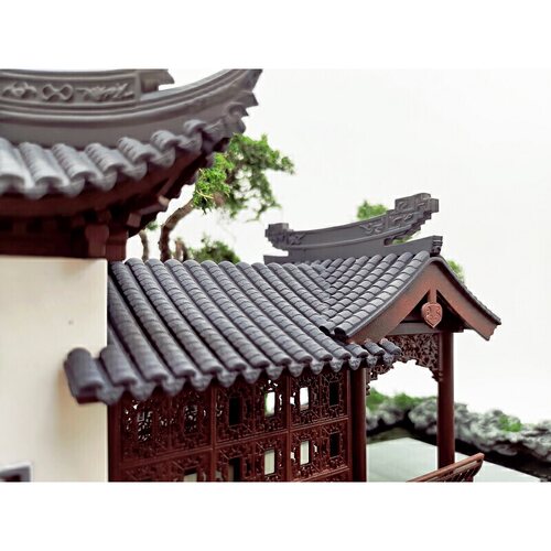 古建拼装园梦系列 明月舫场景 - 图1