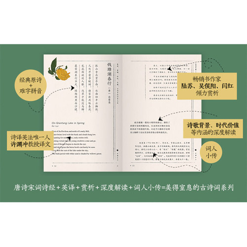 当当网 林深见鹿：美得窒息的唐诗（中英双语诗画集） 陆苏 长江文艺出版社 正版书籍 - 图2