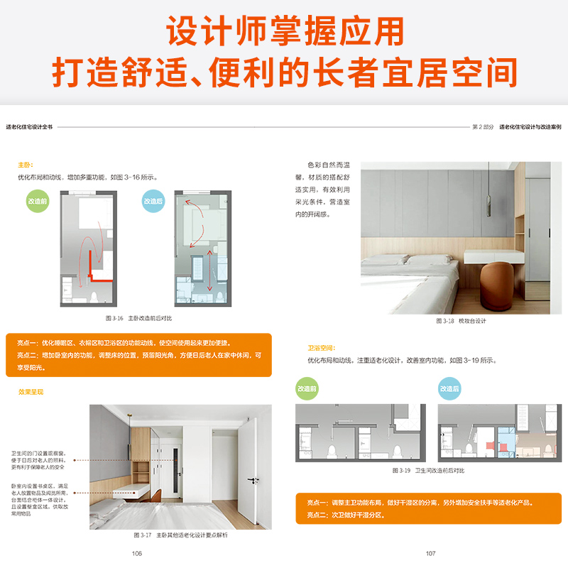 适老化住宅设计全书养老社区居家养老适老化设计空间布局尺寸详解智能家居安全改造人体工程学思维导图手绘图-图3