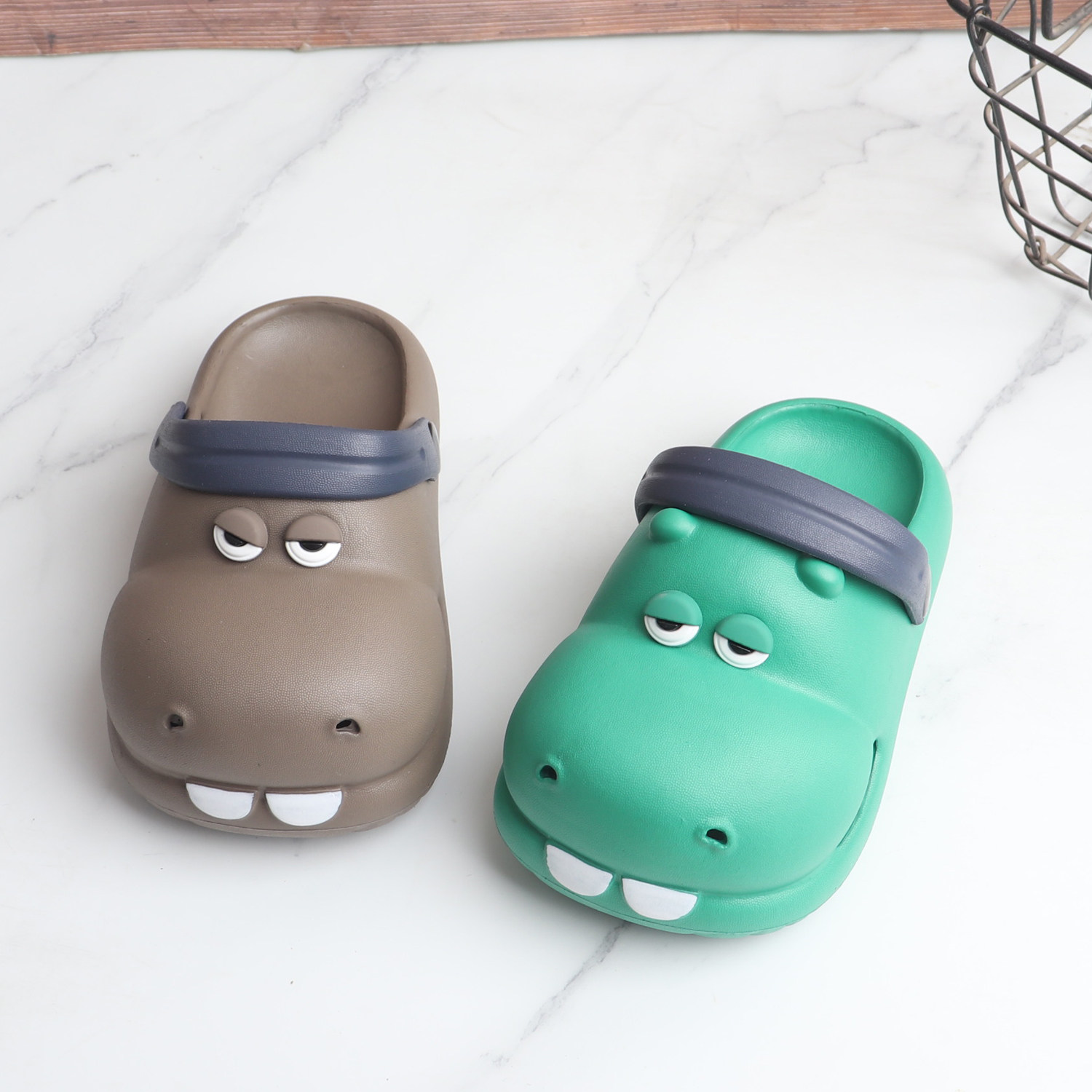 儿童可爱卡通立体河马包头洞洞鞋后绊带外穿沙滩鞋海边耐磨女孩男,淘宝优惠券,粉丝福利购,淘宝优惠卷