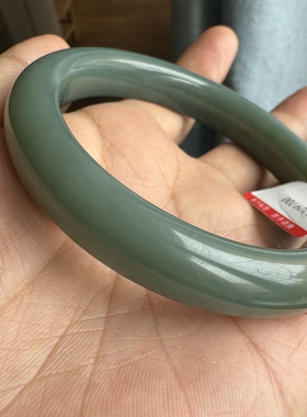 58圈新疆和田玉且末蓝手镯正蓝油糯没棉裂女士玉镯沙枣青蓝调镯