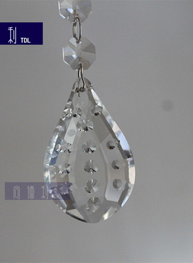 雨点琵琶水晶新品63mm76mm灯饰吊坠diy KTV隔断门帘婚庆 珠帘配件