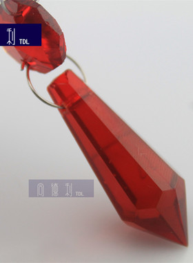 diy红色水晶手工珠帘吊坠新品