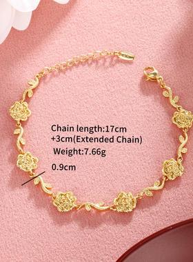 金店同款黄金色手链2025新款