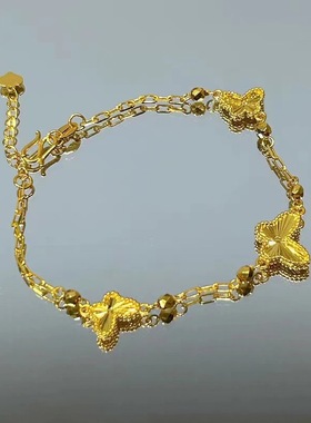 金店同款镭射蝴蝶手链女轻奢小众设计感高级手串送女友情人节礼物