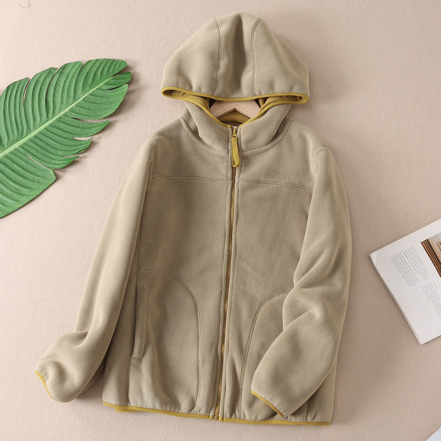 830克 高克重加厚羊羔绒+奥粒绒保暖时尚连帽抓绒卫衣外套女 F167,淘宝优惠券,粉丝福利购,淘宝优惠卷