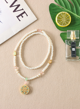 新中式复古串珠项链民族风