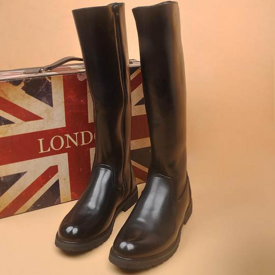 男士长筒靴子加绒保暖机车靴仪仗队厚底骑士靴护膝高筒马靴秋冬款