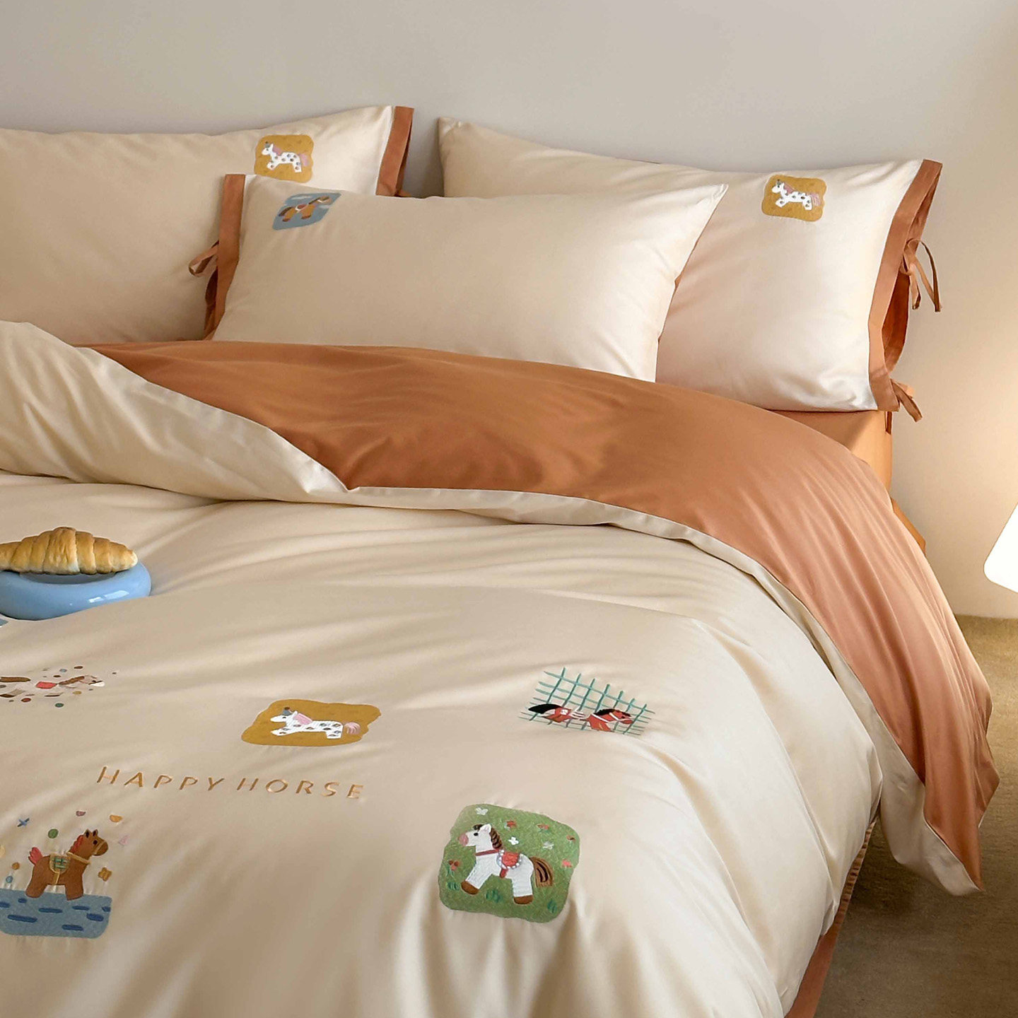 卡通小马刺绣A类100%全棉长绒棉四件套被套纯棉床单床笠儿童床品4,淘宝优惠券,粉丝福利购,淘宝优惠卷