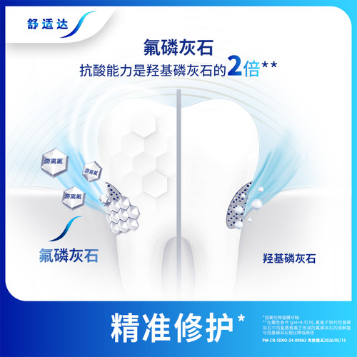 舒适达美白配方抗敏感牙膏100g清洁亮白牙齿清新口腔护龈含氟正品 - 图2