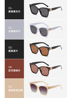 540新款偏光太阳镜欧美ins墨镜大脸显瘦GM AA巴黎时尚双B世家潮