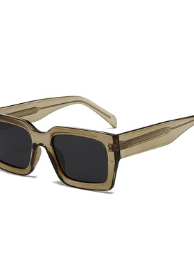 方框简约欧美太阳镜摩登潮流大框丙酸插芯墨镜女跨境新款防紫外线