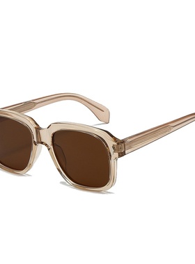 欧美时尚方形太阳镜复古米钉男士高品质插芯偏光墨镜户外防紫外线