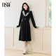 OSA Osha ປອມສອງສິ້ນ knitted dress