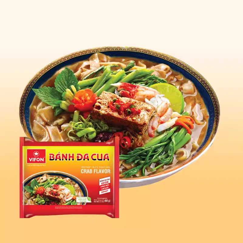 越南进口 Banh Da Cua ViFon米粉蟹肉味速食河粉袋装 60g - 图1