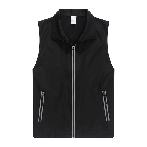 Летний светоотражающий жилет для работы с молнией, делается под заказ, с печатью вашего логотипа