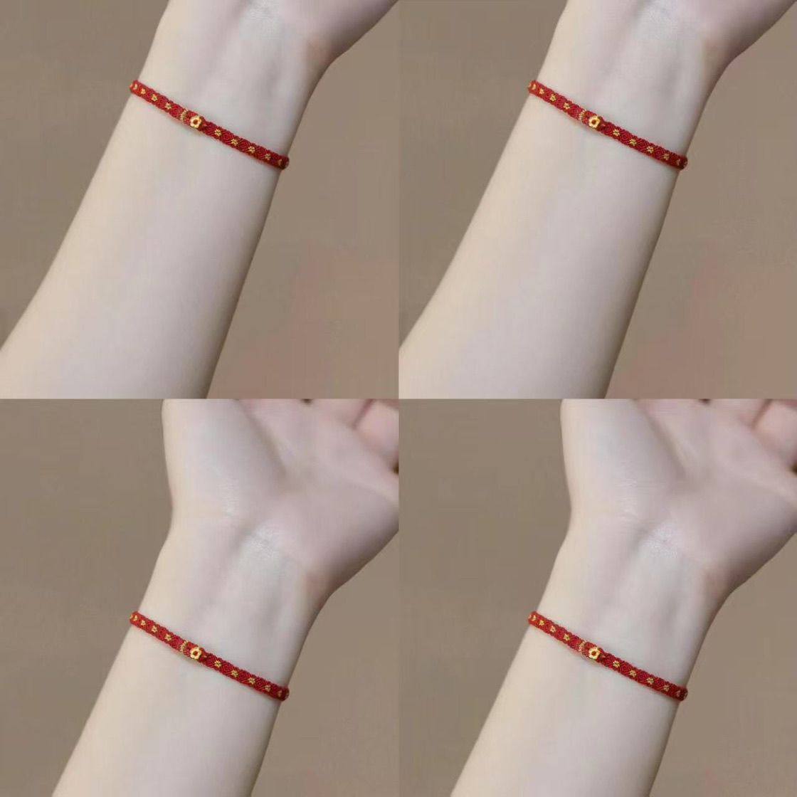 中国红有钱花手绳合金编织小众设计轻奢高级新中式本命年红绳,淘宝优惠券,粉丝福利购,淘宝优惠卷