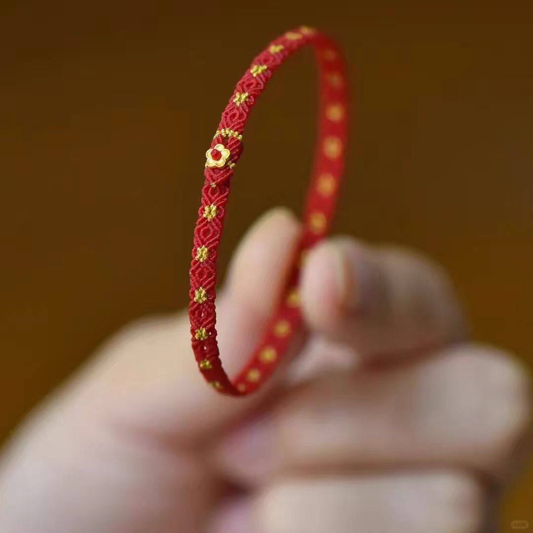 中国红有钱花手绳合金编织小众设计轻奢高级新中式本命年红绳,淘宝优惠券,粉丝福利购,淘宝优惠卷