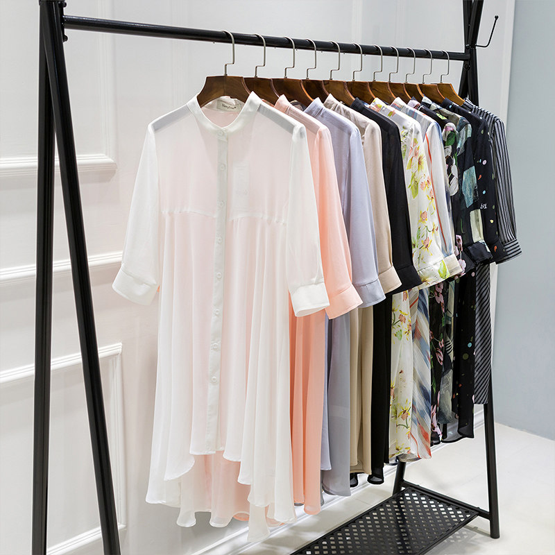 中长款雪纺2020夏季新款宽松防晒衣 维妮司特女装蕾丝衫/雪纺衫