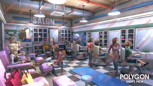 POLYGON Shops Pack - Low Poly 3D Art by Synty 购物商场商店 - 图3