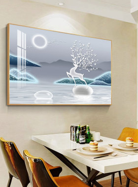 2026新款餐厅挂画轻奢高级感客厅沙发背景墙装饰画餐桌高端壁画