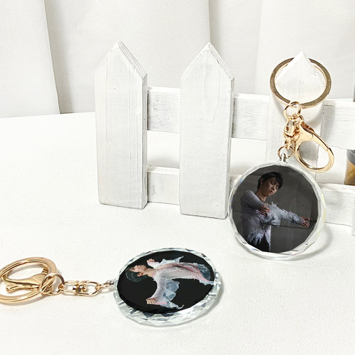 漫能羽生结弦水晶挂件仙台柚子钥匙扣日本二次元周边个性礼物 - 图2