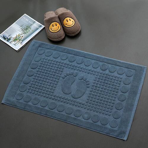 五星级酒店地巾全棉浴室防滑地垫卫生间加厚吸水机洗卧室进门脚垫 - 图0