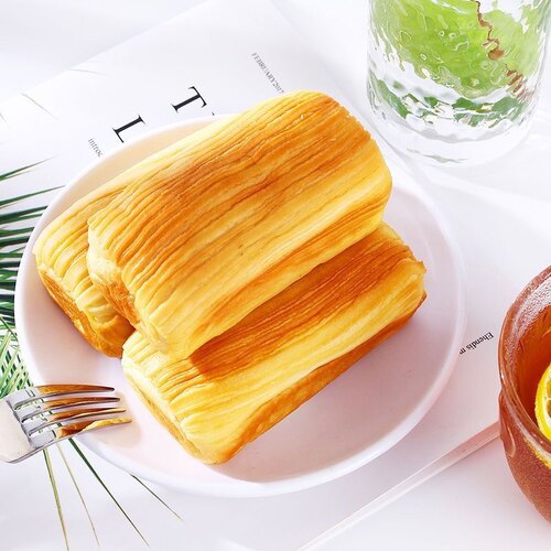 盐津铺子憨豆爸爸卡仕达半面包散称夹心蛋糕早餐代餐休闲糕点 - 图0