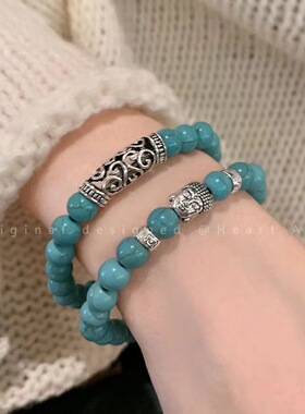 复古民族风同款镂空弯管手串小众设计感国潮手饰简约情侣百搭手链