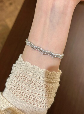 轻奢风感蕾丝皇冠手环戒指精工复古精致时尚百搭小众设计套装