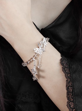 東黑三白/ 碎星银迹蝶栖光 s93纯银原创设计小众手串手链礼物