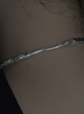 東黑三白/太澜花 s93纯银原创设计感暗黑小众花型锁骨chocker项圈