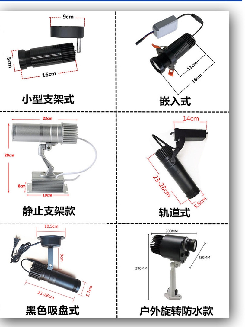 广告logo投影灯定制文字灯店口门旋转射灯安全出口通道防水投影灯-图3