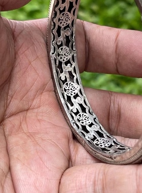 〓老手工〓纯手工打造老银手镯 少数民族老手工银饰 个性手饰