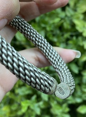 〓老工艺〓纯手工打造老银手镯 少数民族老手工银饰 麻花老银手镯