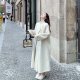 大翻领双面羊绒大衣女中长款2025新款高级感气质宽松羊毛呢子外套