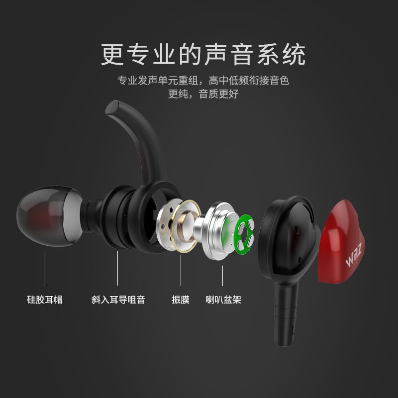 WRZ i7wrz原装正品耳机耳麦入耳式适用吃鸡游戏手机6苹果vivo华为-图3