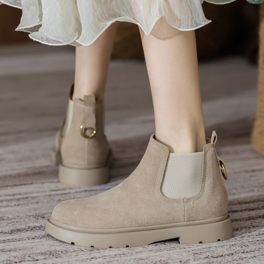 Chelsea ankle boots, genuine leather boots, comfortable and versatile