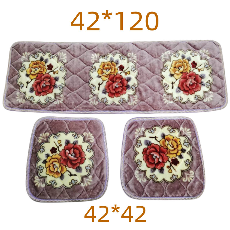 老年代步车三件套坐垫毛毯绒小汽车电车坐垫通用秋冬季屁股加厚垫