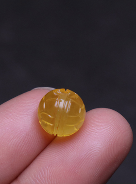 天然保真蜜蜡琥珀金珀富甲圆珠散珠隔珠菩提手串长串diy配饰配件
