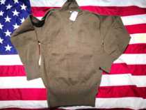 Brand New American American Military Version Original Products Public Hair Army Five-Button Sweater Furious and Warm M Code