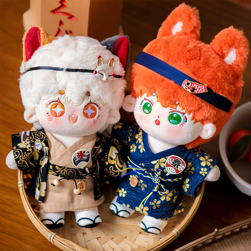 原创设计金狐夏日祭20cm娃衣和风浴衣和服无属性棉花娃娃衣服套装 - 图3