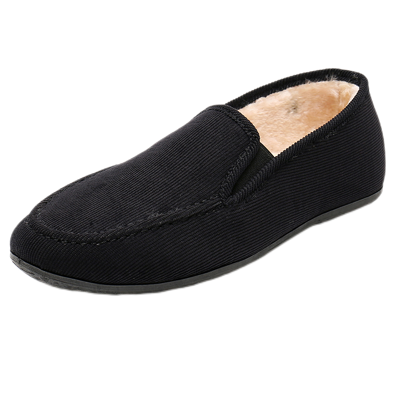 老北京布鞋男冬季棉鞋加绒豆豆鞋软底一脚蹬加绒加厚保暖休闲布鞋,淘宝优惠券,粉丝福利购,淘宝优惠卷