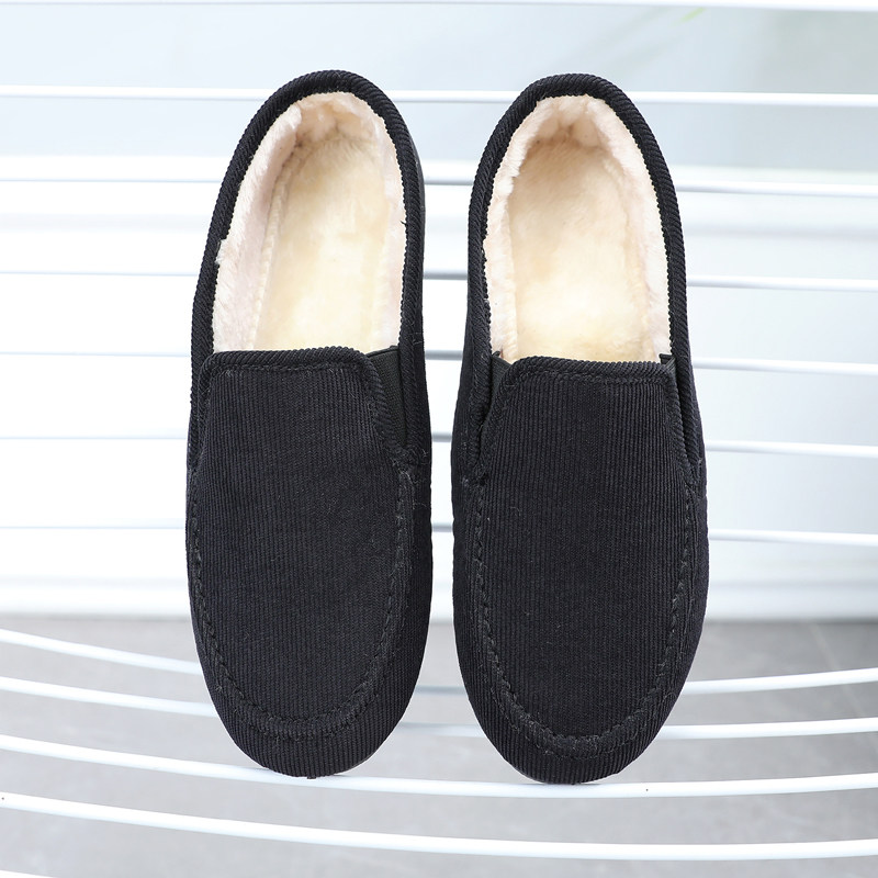 老北京布鞋男冬季棉鞋加绒豆豆鞋软底一脚蹬加绒加厚保暖休闲布鞋,淘宝优惠券,粉丝福利购,淘宝优惠卷