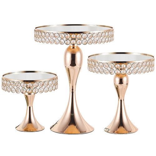 新金色欧式多层蛋糕架子婚礼茶歇甜品台装饰摆件自助餐下午茶餐具 - 图3