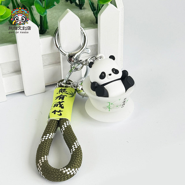 Chengdu Cultural and Creative Cute Cartoon Neng Cat Doll Keychain Creative Couple Car Bag Pendant Souvenir