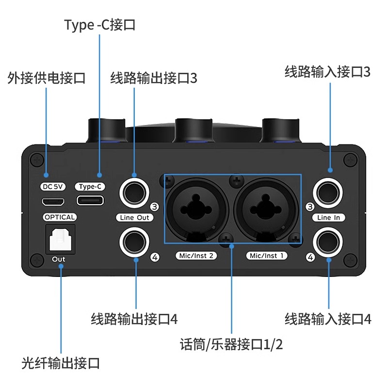 IXI MEGA M8 PLUS声卡唐艺同款直播娃娃脸唱歌专用手机电脑通用 - 图2