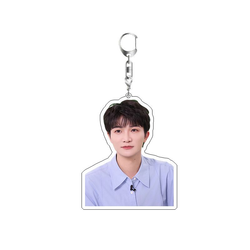 周深官方周边个性DIY周深钥匙扣亚克力双面夹层书包挂件配饰应援 - 图3