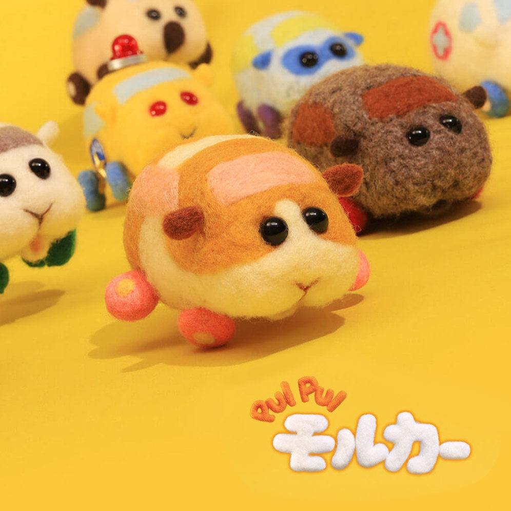 羊毛毡戳戳乐手工diy创意礼物天竺鼠车车 热品库 性价比省钱购